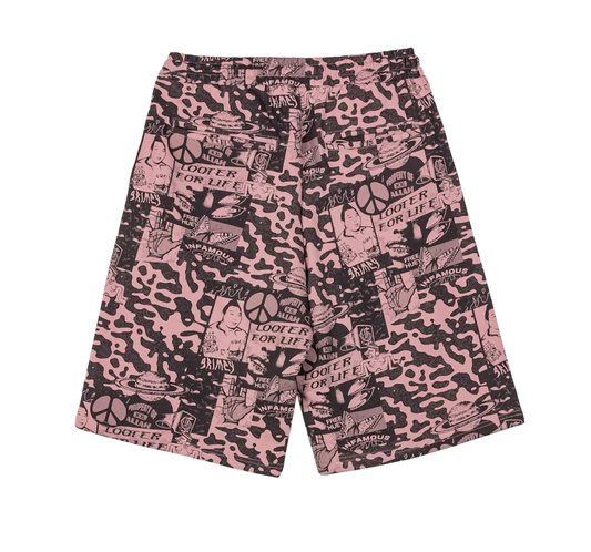 Grimey Peace Within All Over Print Baggy Sweatshorts