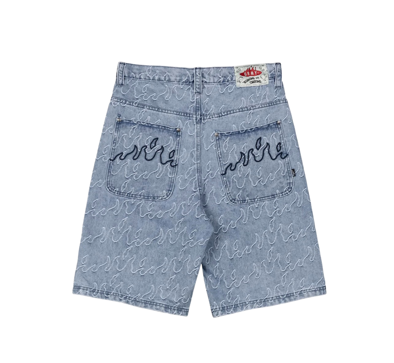 Grimey Baggy Jacquard Denim Shorts