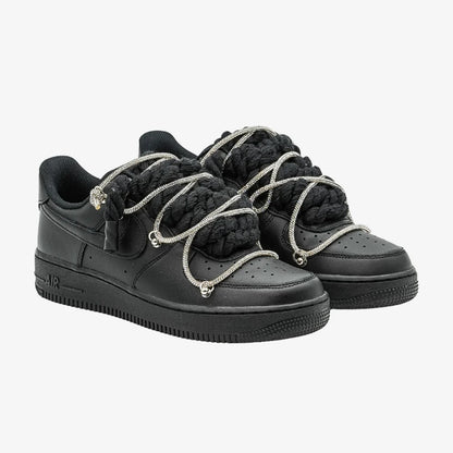 Air force 1 low Black Rope Laces Strass