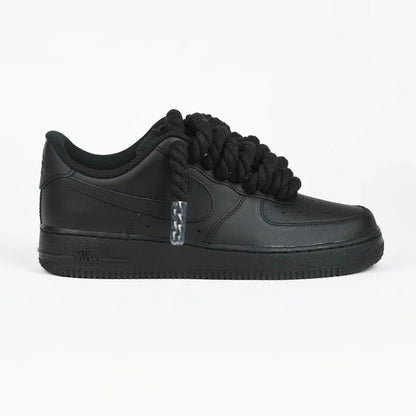 Air Force 1 Low Black Rope Laces Black