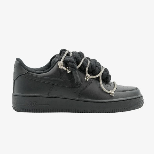 Air force 1 low Black Rope Laces Strass