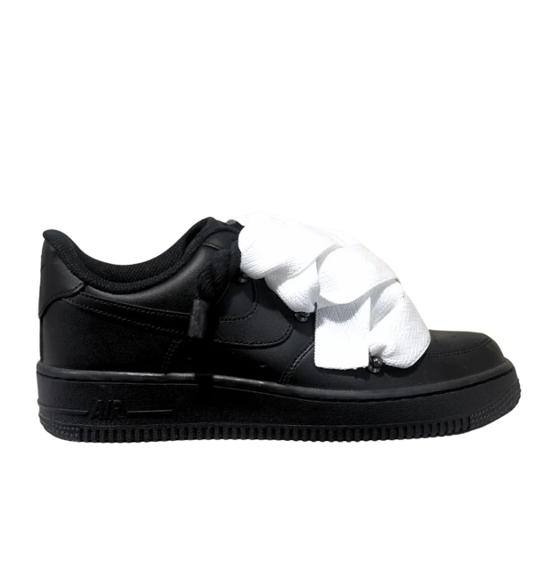 Air force 1 low Black Rope Laces Lanvin White
