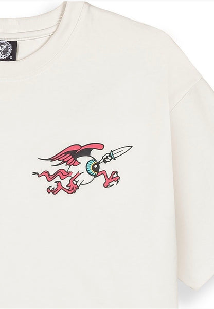 Grimey Peace Within The Watching Eyez Regular Tee Off White