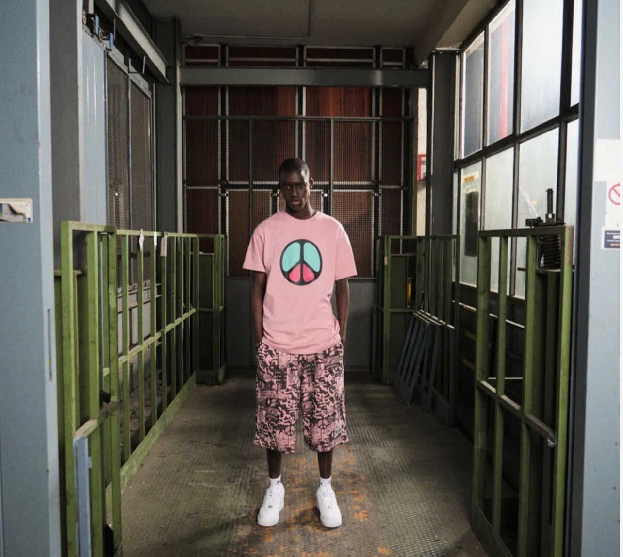 Grimey Peace Within All Over Print Baggy Sweatshorts