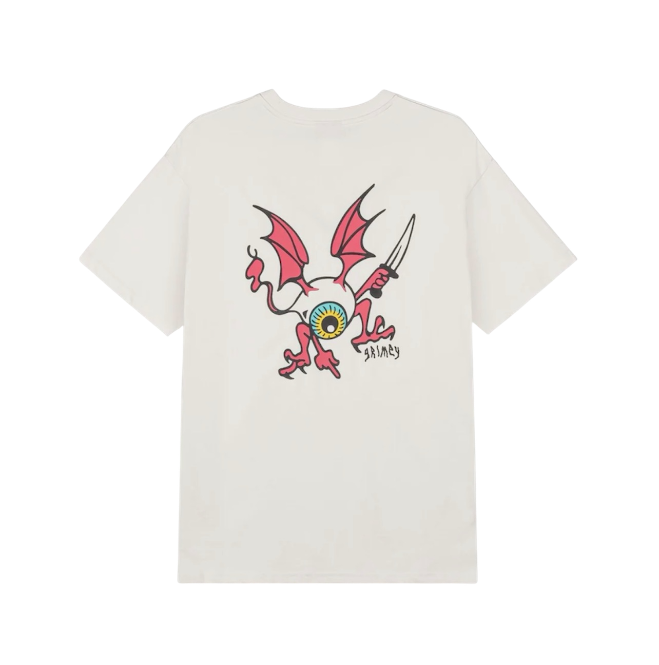 Grimey Peace Within The Watching Eyez Regular Tee Off White