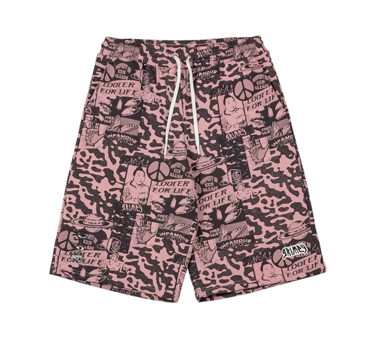 Grimey Peace Within All Over Print Baggy Sweatshorts