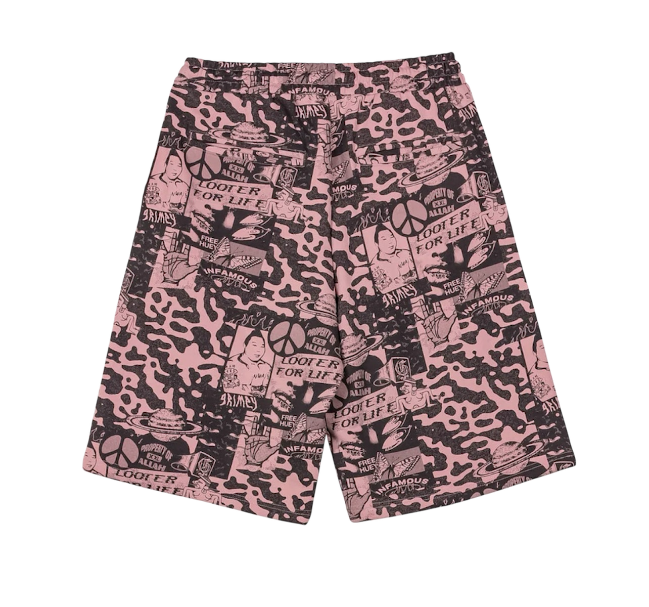 Grimey Peace Within All Over Print Baggy Sweatshorts