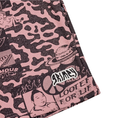 Grimey Peace Within All Over Print Baggy Sweatshorts
