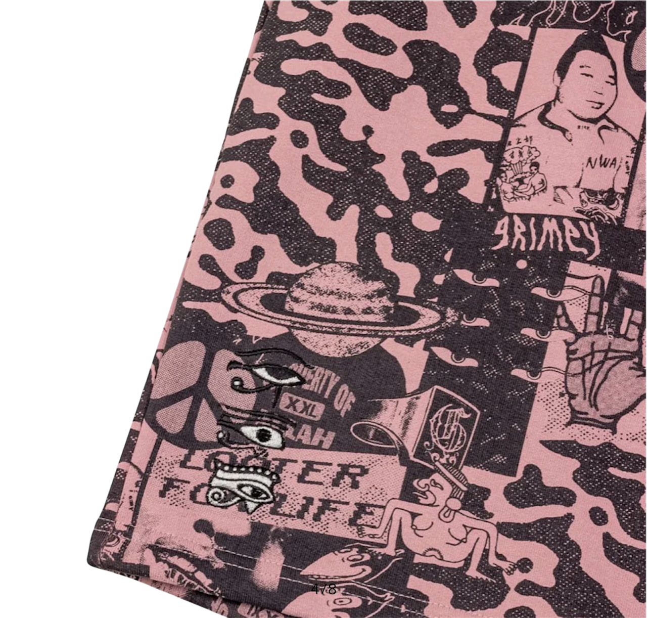 Grimey Peace Within All Over Print Baggy Sweatshorts