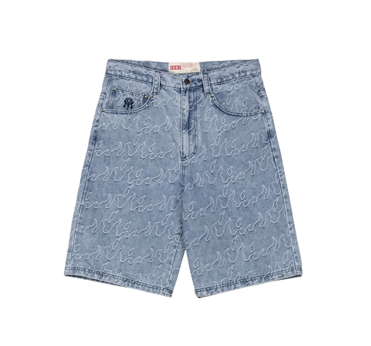 Grimey Baggy Jacquard Denim Shorts