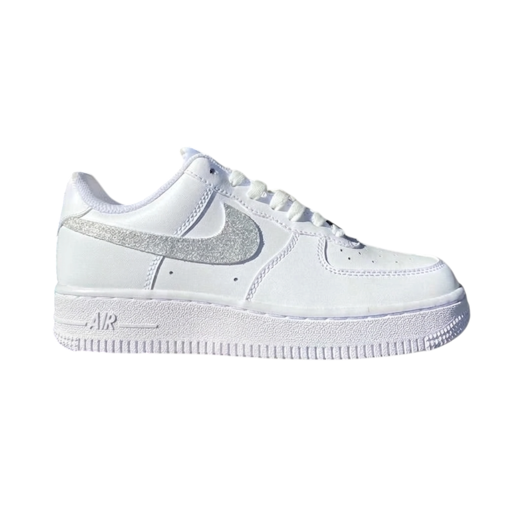 Air force 1 low White Glitter Swoosh