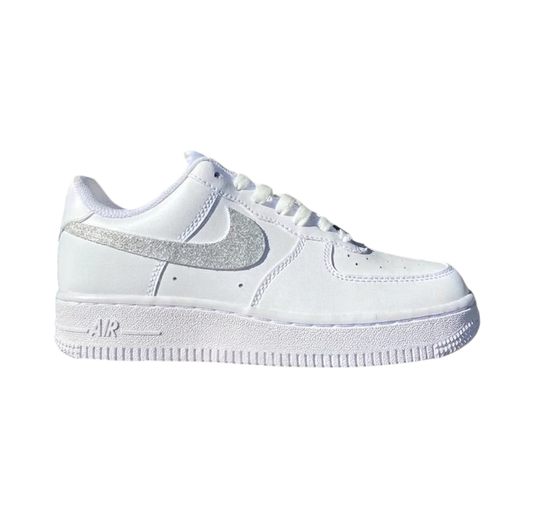 Air force 1 low White Glitter Swoosh