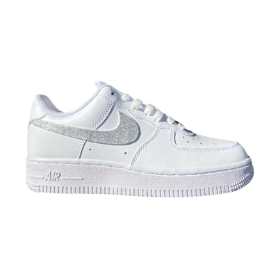 Air force 1 low White Glitter Swoosh