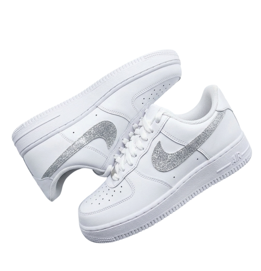 Air force 1 low White Glitter Swoosh