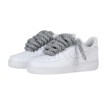 Air Force 1 Low White Rope laces Grey