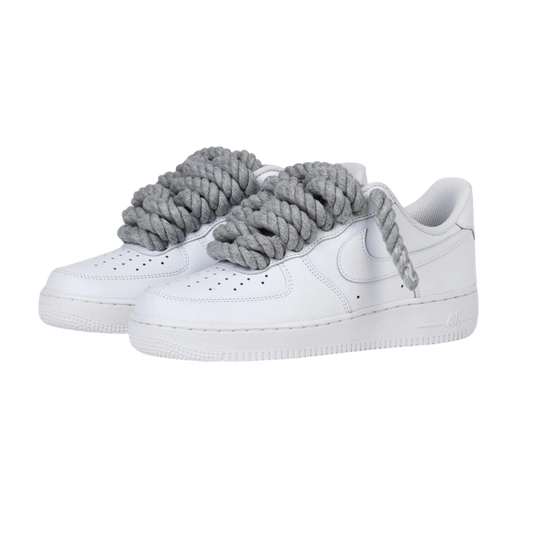 Air Force 1 Low White Rope laces Grey