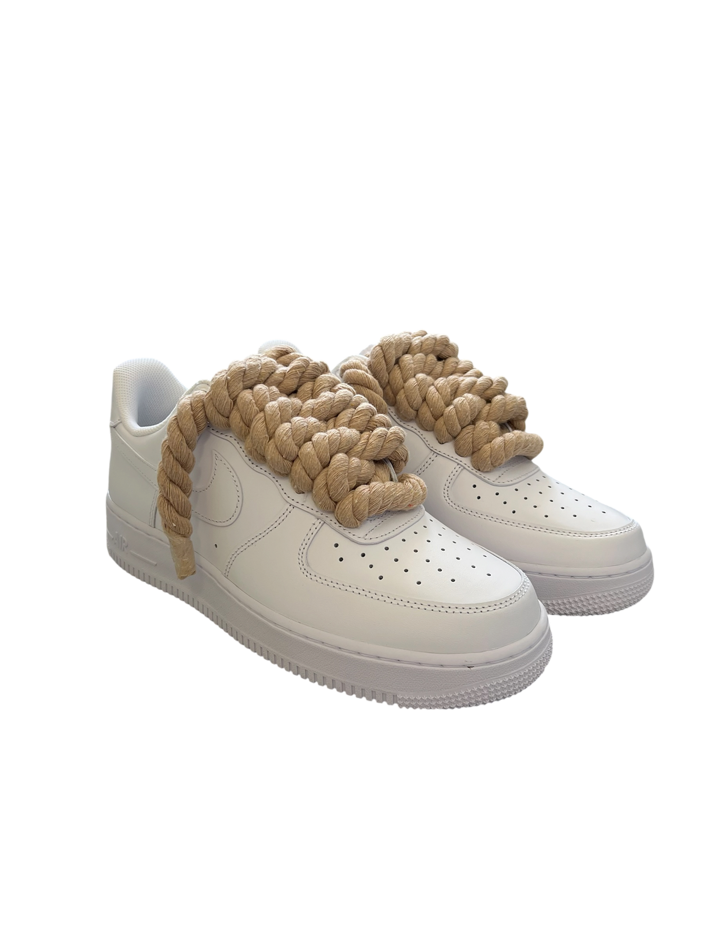 Air Force 1 Low White Rope Laces Caffè